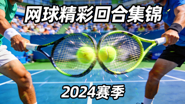 网球精彩回合集锦视频封面：运动员击球瞬间